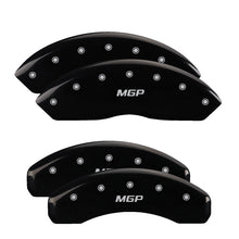 Charger l&#39;image dans la galerie, MGP Front set 2 Caliper Covers Engraved Front GMC Black finish silver ch