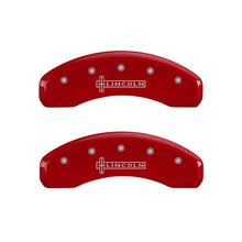 Carica l&#39;immagine nel visualizzatore di Gallery, MGP 4 Caliper Covers Engraved Front &amp; Rear Lincoln Yellow finish black ch
