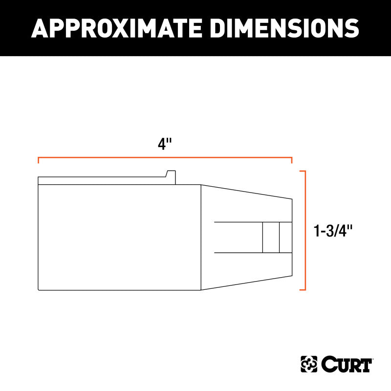 Curt Adapter (7-Way RV Blade to 6-Way Round Trailer Center Pin Auxiliary Packaged)