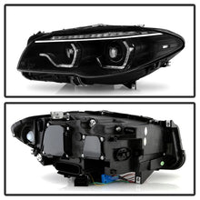 Carica l&#39;immagine nel visualizzatore di Gallery, Spyder BMW 5 Series F10 11-13 Xenon/HID AFS Projector Headlights - Black PRO-YD-BMWF10HIDAFS-SEQ-BK