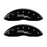 MGP 4 Caliper Covers Engraved Front & Rear SSR Black finish silver ch