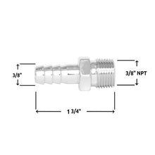 Charger l&#39;image dans la galerie, Spectre Fuel Fitting 3/8in. Hose Barb NPT Threads - Chrome