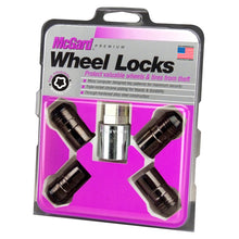Laden Sie das Bild in den Galerie-Viewer, McGard Wheel Lock Nut Set - 4pk. (Cone Seat) M14X1.5 / 21mm &amp; 22mm Dual Hex / 1.639in. L - Black