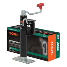 Load image into Gallery viewer, Curt Bracket-Mount Swivel Jack w/Top Handle (2000lbs 10in Travel Packaged)