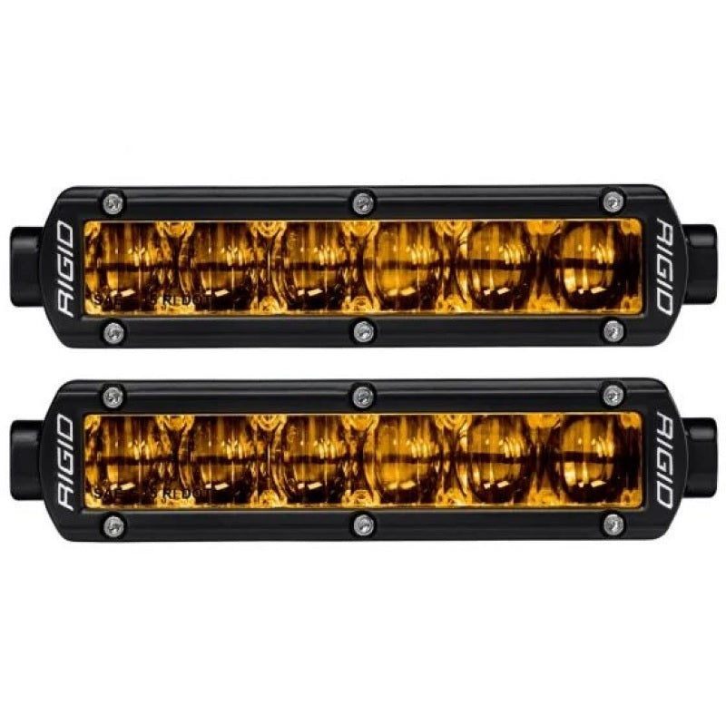 Rigid Industries 6in SR-Series Pro Dot / SAE Fog Lights (Pair) - Selective Yellow - 2to4wheels