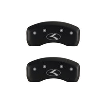 Cargar imagen en el visor de la galería, MGP 4 Caliper Covers Engraved Front &amp; Rear Circle K/Kia Red finish silver ch