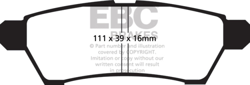 EBC 05+ Nissan Frontier 2.5 2WD Ultimax2 Rear Brake Pads - 2to4wheels