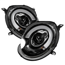 Laden Sie das Bild in den Galerie-Viewer, Spyder Mini Cooper 2007-2012 Projector Headlights Halogen Model Only - DRL Black PRO-YD-MC07-DRL-BK