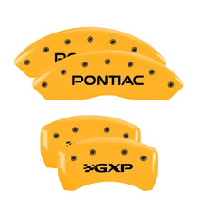 Cargar imagen en el visor de la galería, MGP 4 Caliper Covers Engraved Front Pontiac Rear Gxp Yellow Finish Black Char 2007 Pontiac Solstice