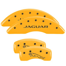 Cargar imagen en el visor de la galería, MGP 4 Caliper Covers Engraved Front &amp; Rear Acura Yellow Finish Black Char 2017 Acura MDX