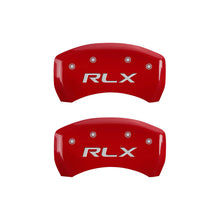Charger l&#39;image dans la galerie, MGP 4 Caliper Covers Engraved Front Acura Engraved Rear RLX Red finish silver ch