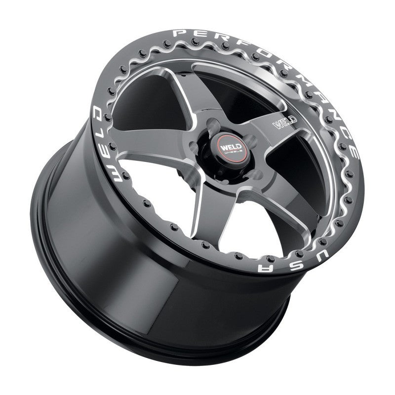 Weld 18x10 Ventura Beadlock 5x120 ET45 BS7.25 Gloss BLK MIL DIA 78.1
