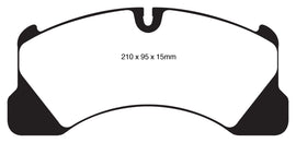EBC 10+ Porsche Cayenne 3.0 Supercharged Hybrid Yellowstuff Front Brake Pads