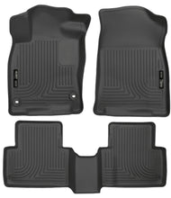 Carica l'immagine nel visualizzatore di Gallery, Husky Liners 2016 Honda Civic (4DR) WeatherBeater Combo Black Floor Liners - 2to4wheels