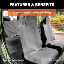 Carica l&#39;immagine nel visualizzatore di Gallery, Curt Seat Defender 58in x 23in Removable Waterproof Brown Bucket Seat Cover