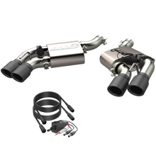 Cargar imagen en el visor de la galería, QTP 16-18 Chevrolet Camaro SS 6.2L 304SS Screamer Axle Back Exhaust Tip w/3.5in Quad Black Tips