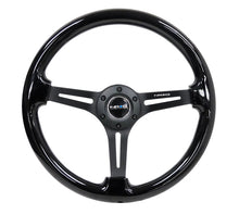 Charger l&#39;image dans la galerie, NRG Reinforced Steering Wheel (350mm / 3in. Deep) Blk Wood w/Blk Matte Spoke/Black Center Mark