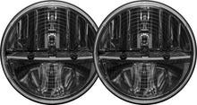 Laden Sie das Bild in den Galerie-Viewer, Rigid Industries 7in Round Headlights w/ Heated Lens &amp; H13 to H4 Adaptors - Set of 2
