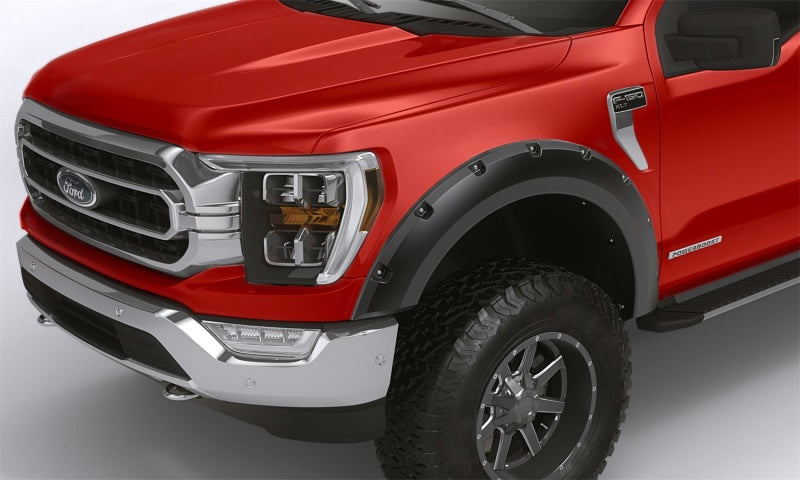 Lund 21-22 Ford F-150 RX-Rivet Style Smooth Fender Flares - Black (2 Pc. Front)