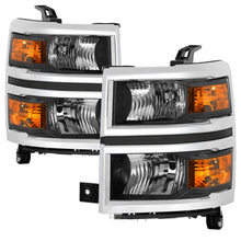 Charger l&#39;image dans la galerie, xTune 14-15 Chevy Silverado 1500 (New Body) OEM Style Headlights w/Trim - Blk (HD-JH-CS14-CC-BK)