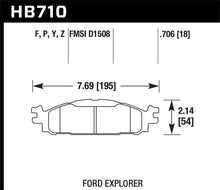 Carica l&#39;immagine nel visualizzatore di Gallery, Hawk Ford/Lincoln 11-13 Explorer/09-13 Flex/10-13 Taurus/MKS/MKT Performance Ceramic Brake Pad