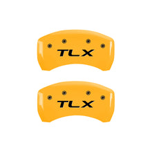 Charger l&#39;image dans la galerie, MGP 4 Caliper Covers Engraved Front Acura Engraved Rear TLX Yellow finish black ch