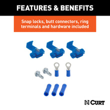 Load image into Gallery viewer, Curt 4-Way Flat Connector Plug &amp; Socket w/12in &amp; 48in Wires &amp; Hardware (Packaged)