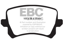 Laden Sie das Bild in den Galerie-Viewer, EBC 15+ Audi Q3 2.0 Turbo Redstuff Rear Brake Pads