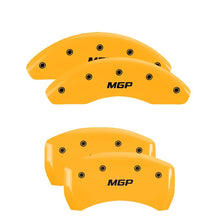 Cargar imagen en el visor de la galería, MGP 4 Caliper Covers Engraved F &amp; R Chrysler Wing Yellow Finish Black Char 2008 Chrysler PT Cruiser
