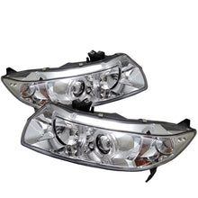 Carica l&#39;immagine nel visualizzatore di Gallery, Spyder Honda Civic 06-08 2Dr Projector Headlights LED Halo Chrome High H1 Low H1 PRO-YD-HC06-2D-HL-C