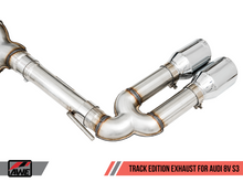 Laden Sie das Bild in den Galerie-Viewer, AWE Tuning Audi 8V S3 Track Edition Exhaust w/Chrome Silver Tips 102mm