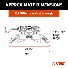 Carica l&#39;immagine nel visualizzatore di Gallery, Curt PowerRide 30K 5th Wheel Hitch