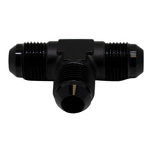 गैलरी व्यूवर में इमेज लोड करें, DeatschWerks 8AN Male Flare to 8AN Male Flare to 8AN Male Flare Tee Fitting - Anodized Matte Black