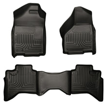 Carica l'immagine nel visualizzatore di Gallery, Husky Liners 09-12 Dodge Ram 1500 Quad Cab WeatherBeater Black Front &amp; Second Seat Floor Liner