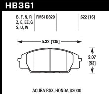 Laden Sie das Bild in den Galerie-Viewer, Hawk 2002-2006 Acura RSX Type-S HPS 5.0 Front Brake Pads