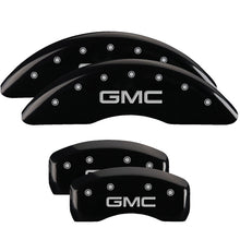 गैलरी व्यूवर में इमेज लोड करें, MGP 4 Caliper Covers Engraved Front &amp; Rear GMC Black finish silver ch