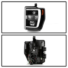 Carica l&#39;immagine nel visualizzatore di Gallery, Spyder Ford F-250/350/450 08-10 V2 High-Power LED Headlights-Switch Back-Black PRO-YD-FS08PL-SBLB-BK