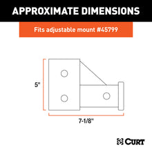 Carica l&#39;immagine nel visualizzatore di Gallery, Curt Replacement Adjustable Tri-Ball Tube Mount for 45799
