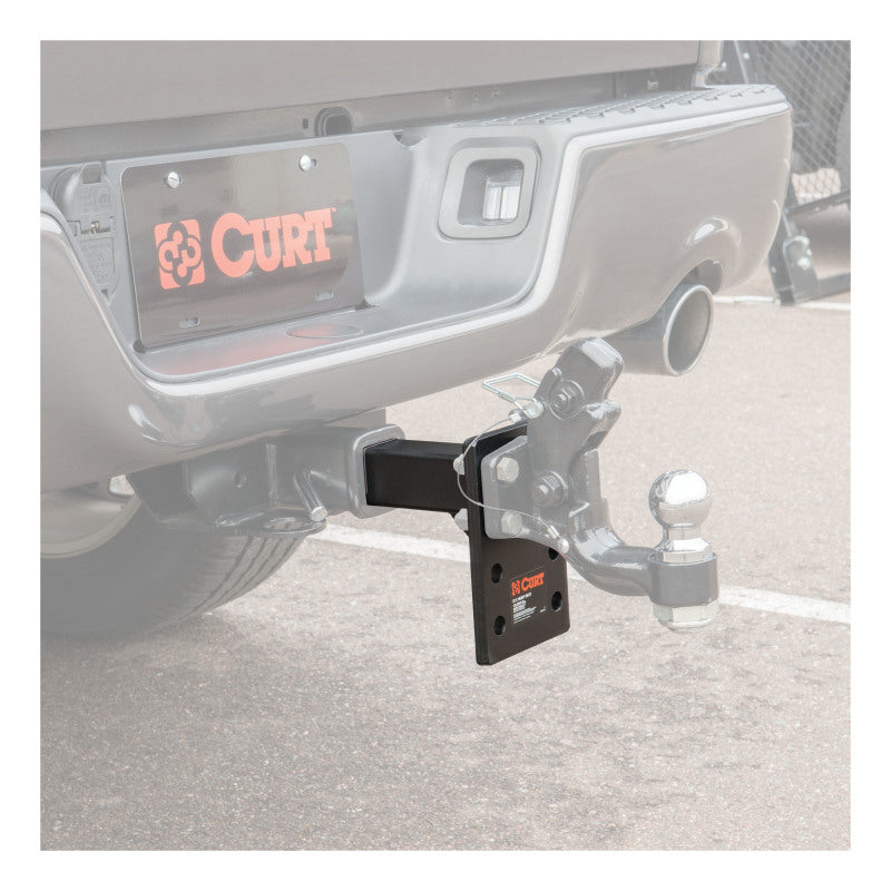 Curt Adjustable Pintle Mount (2in Shank 15000lbs 7in High 8in Long)