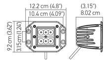 गैलरी व्यूवर में इमेज लोड करें, Hella Value Fit Flush Mount 3in 18W Cube Flood Beam LED Light