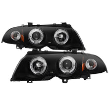 Charger l&#39;image dans la galerie, Spyder 99-01 BMW E46 3 Series 4DR Projector Headlights 1PC LED Halo (PRO-YD-BMWE46-4D-HL-AM-BSM)
