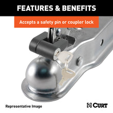 Load image into Gallery viewer, Curt 2in A-Frame Coupler w/Posi-Lock (5000lbs Zinc)
