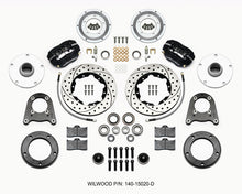 गैलरी व्यूवर में इमेज लोड करें, Wilwood Forged Dynalite-M Front Kit 10.75in Drilled 1950-1955 MG-TD/TF