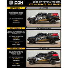 Carica l'immagine nel visualizzatore di Gallery, ICON 05-15 Toyota Tacoma 0-3.5in/16-17 Toyota Tacoma 0-2.75in Stage 8 Suspension System w/Billet Uca