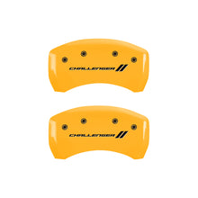 Charger l&#39;image dans la galerie, MGP 4 Caliper Covers Engraved Front &amp; Rear With stripes/Challenger Yellow finish black ch