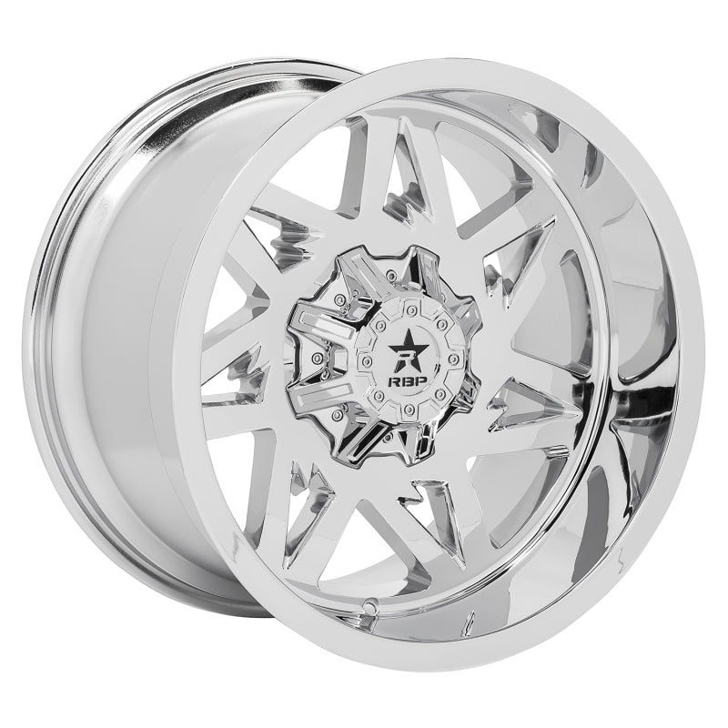 RBP 71R Avenger 20x10 8x165.1 BP / 4.5 BS -25mm Offset 121.3mm CB (Hub Centric) Chrome Wheel