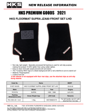 Carica l&#39;immagine nel visualizzatore di Gallery, HKS 93-02 Toyota JZA80 Supra Front Floormat Set - LHD