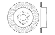 Carica l&#39;immagine nel visualizzatore di Gallery, StopTech Lexus 13-15 GS350/14-15 IS350/13-15 GS350H/15 RC350 Left Rear Drilled Sport Brake Rotor