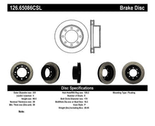 गैलरी व्यूवर में इमेज लोड करें, StopTech Power Slot 00-05 Ford Excursion / 99-04 F250/F350 Front Left Slotted CRYO Brake Rotor
