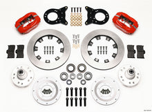 गैलरी व्यूवर में इमेज लोड करें, Wilwood Forged Dynalite Front Kit 12.19in Red 1970-1973 Mustang Disc &amp; Drum Spindle